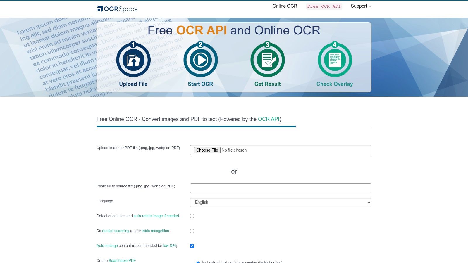 Google Drive / Google Docs OCR
