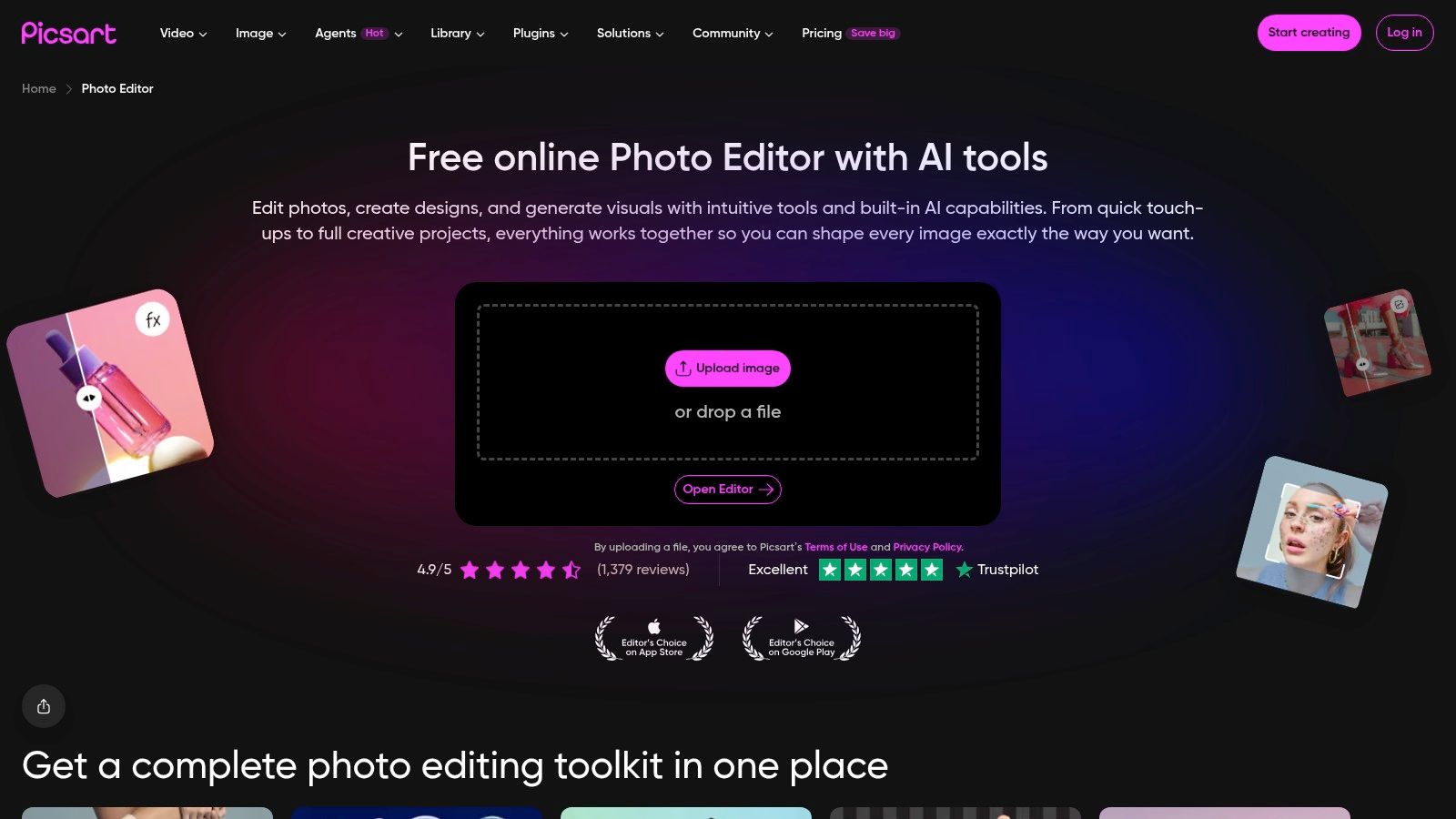 Picsart Web Photo Editor