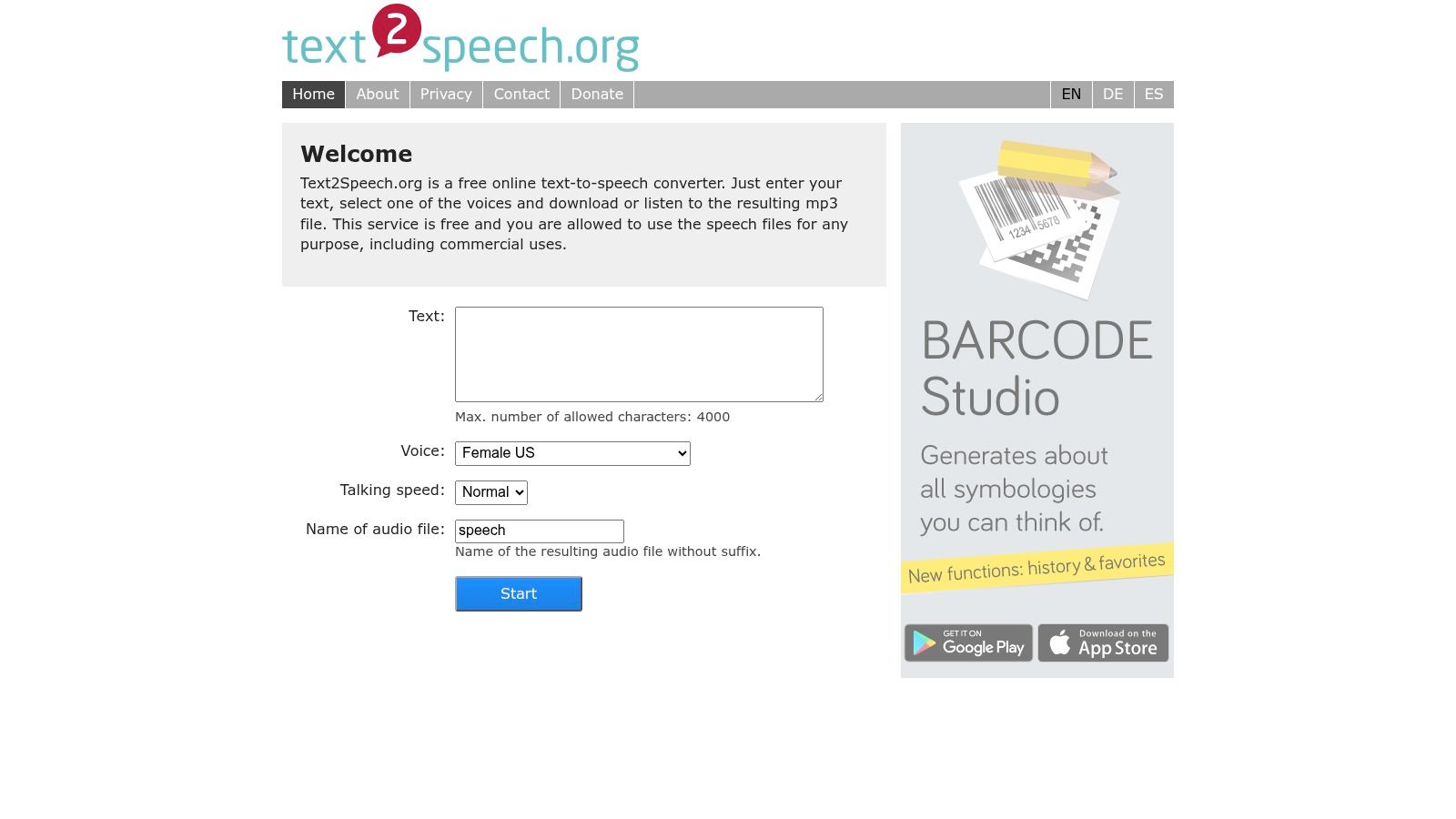 Text2Speech.org